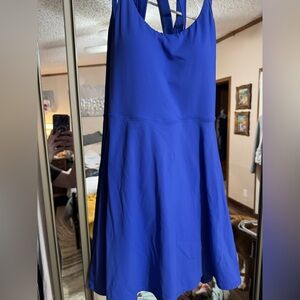 HALARA Women's Blue Skort Dress with easy shorts